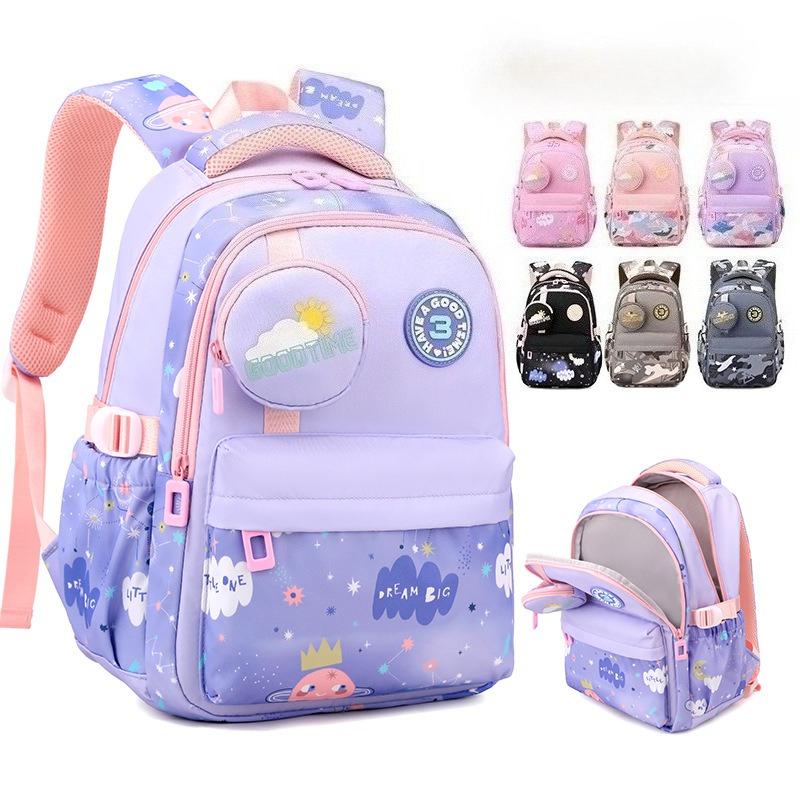 Primary School Girl Backpack Lightweight Waterproof School Bags for Kids Boys Cute Backpack for Kindergarten Children Bookbag