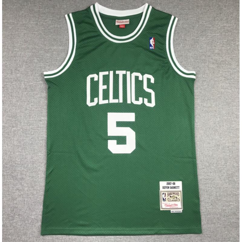 NBA Celtics Basketball Jersey - Garnett #5, Bird #33, Pierce #34 2XL