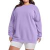 Plus Size Sweatshirt For  Women Oversized Crewneck Long Sleeve Pullover Tops