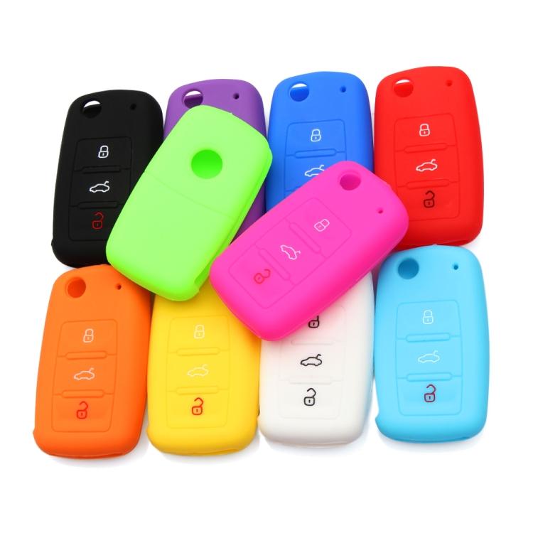 2 PCS Silicone Car Key Cover Case for Volkswagen Golf