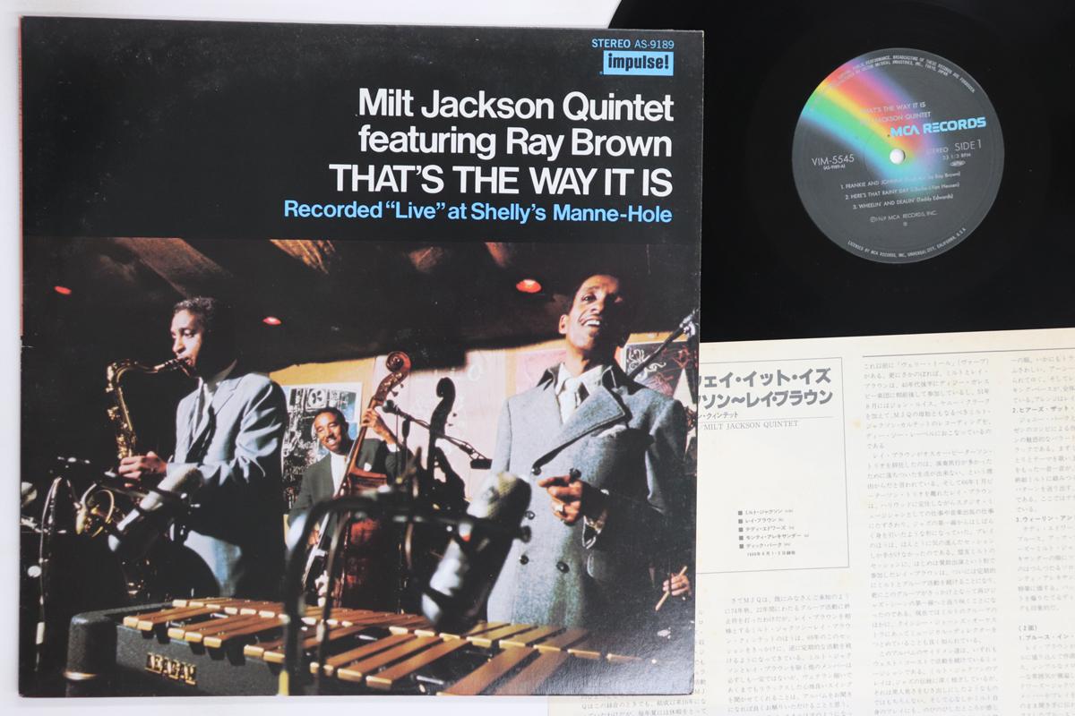 

LP Record MILT JACKSON RAY BROWN Thats Way It Is VIM5545 MCA 1979 Japan Jazz Used