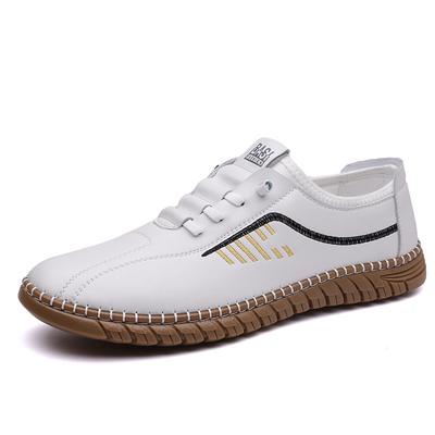 Mode Frühling Herbst Neue Designer Fahrschuhe für Herren Mode Lässig Einfarbig Lederschuhe Männlich Schnürer Leichte Board Schuhe Mann