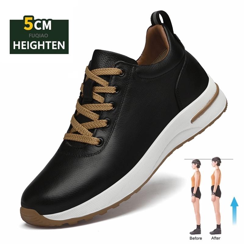 Men's Athletic Heightening Sneakers 5cm, Lightweight Gym Shoes with Air Cushion, Invisible Lifts for Running Elevator Sports