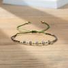 Bohemian colored rice bead bracelet women's ins wind niche faceted stone adjustable hand rope jewelry tide
