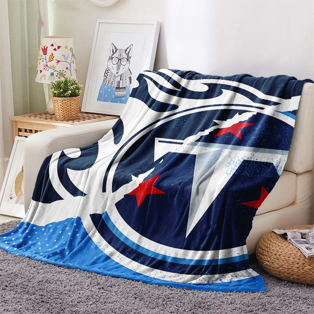 Tennessee Titans Print Flannel Blanket, High quality Comfortable for All Seasons, Home Decor, Warmth and Comfort, Perfect for Christmas Gifts
