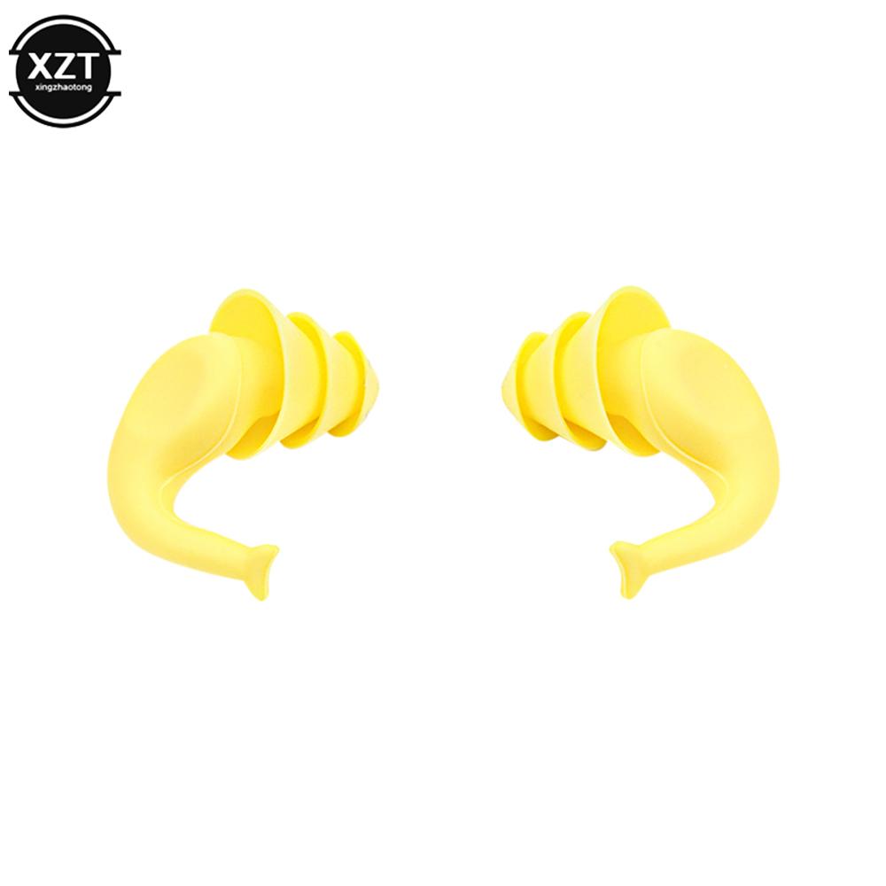 Silicone Soundproof Earplugs Whale-shape Noise Insulation Earmuff Soft Waterproof Sleep Earplugs for Travel Study Ear Protector