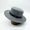 French retro oat wool woolen flat top top hat women's autumn and winter versatile British wide brim Panama camel felt hat