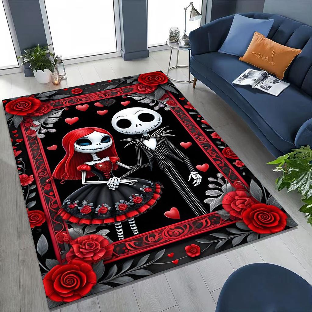 2026 New The Nightmare Before Christmas Jack Cartoo Rug for Bedroom Living Room Sofa Home Doormat Decor, Kid Non-slip Floor Mat
