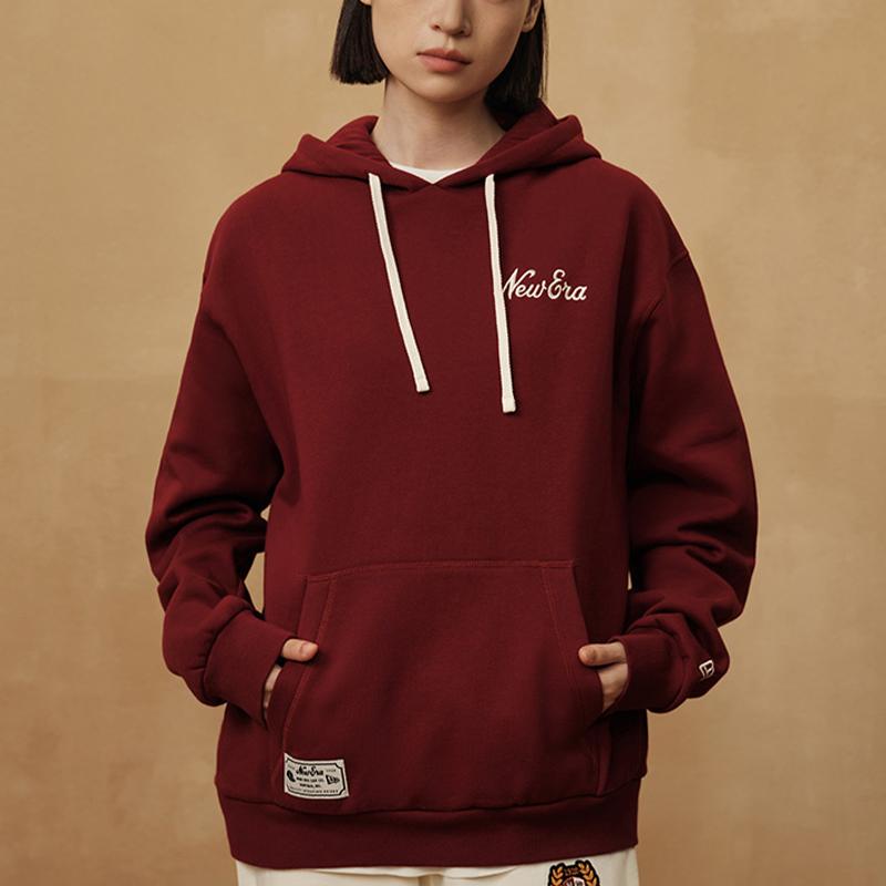 New Era Letter Logo Embroidered Long Sleeve Sweatshirt Unisex Sweatshirt 14117435