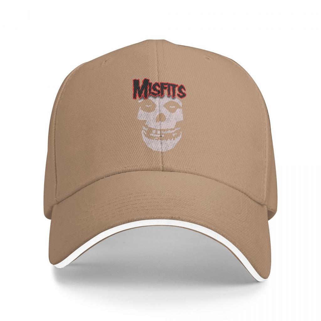 Misfits Rockband Totenkopf Horror Baseballkappen Snapback Baseballmützen Atmungsaktiv Lässig Kappe Outdoor für Männer und Frauen
