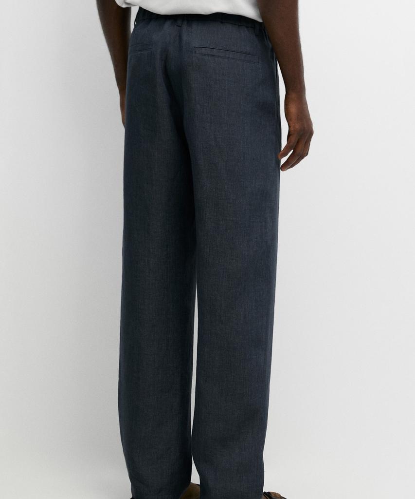 Masimodutti 100% Elastic Linen Pants