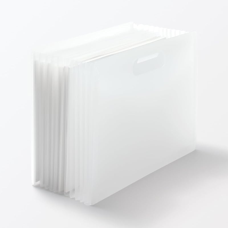 MUJI Polypropylene Accordion File, A4 Size, 12 Pockets, 84924866