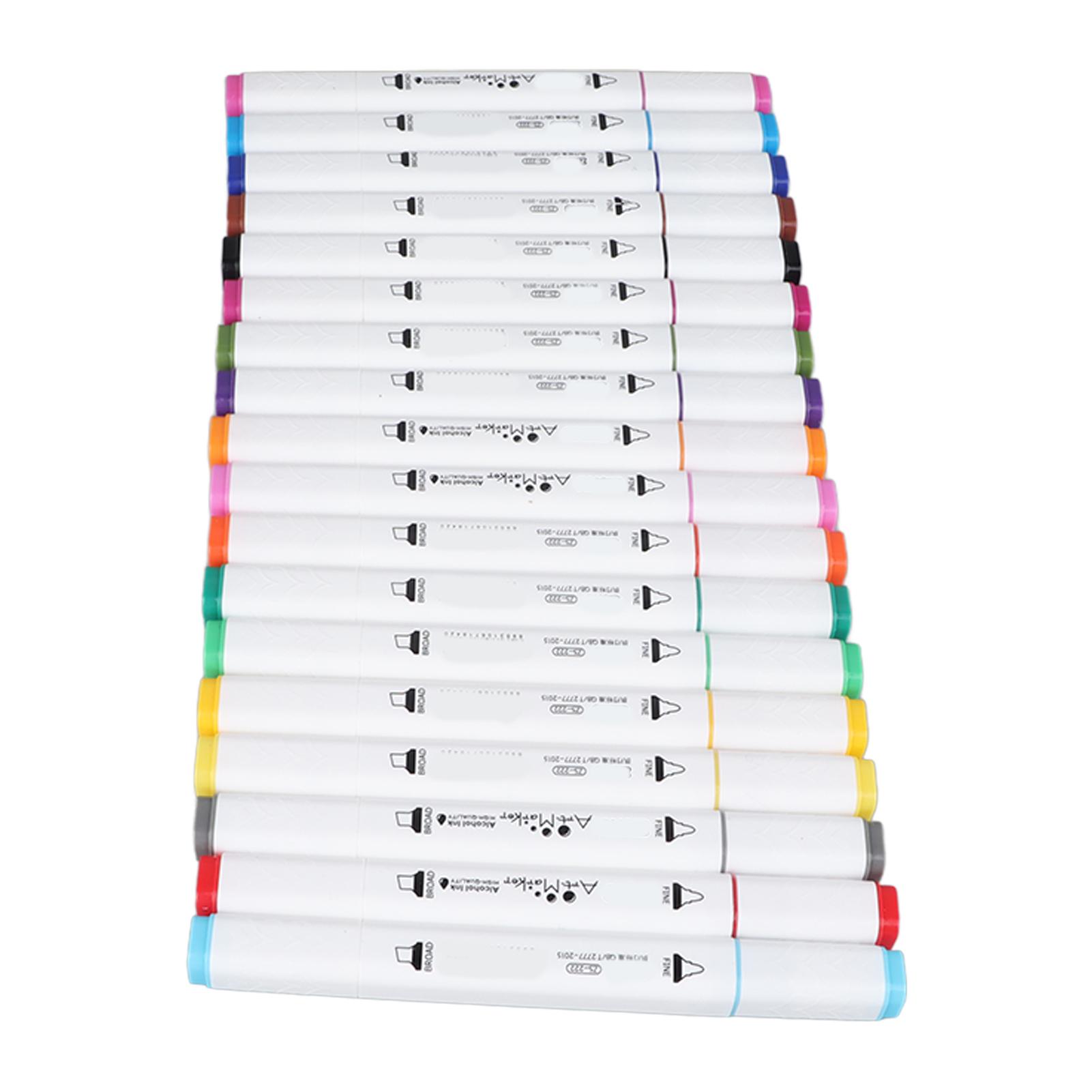 

Маркеры с двумя наконечниками 18 цветов Водонепроницаемые Безопасные Портативный набор маркерных ручек для росписи камней, холста, стекла, бумаги