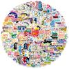 200 Creative Illustrations In English Motivational Passionate Phrases Stickers Decorative Folders, Pencil Case Refrigerators