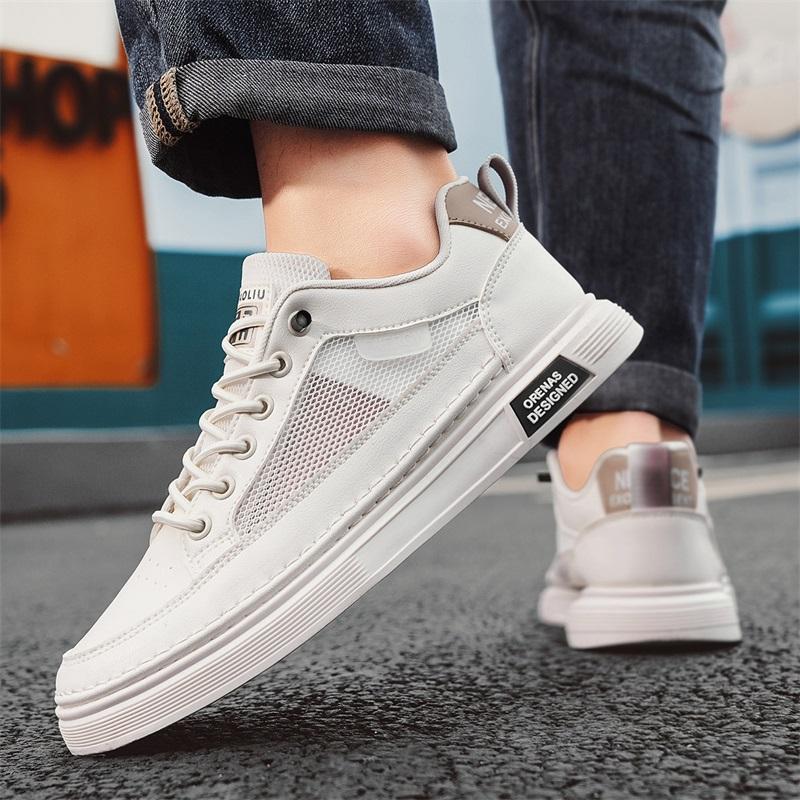 Men's Breathable Classic Casual Shoes Summer Soft-sole Non-slip Flat Shoes Outdoor Walking Shoes Fashion Youth Sports Board Shoe