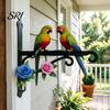 Weather Resistant Wall Hanger Metal Plant Hook Heavy Duty Hanging Basket Bracket Decorative Parrot Retro Copper Art Cat Flower Butterfly for