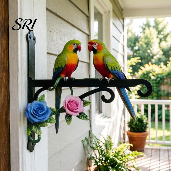 Weather Resistant Wall Hanger Metal Plant Hook Heavy Duty Hanging Basket Bracket Decorative Parrot Retro Copper Art Cat Flower Butterfly for