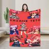 Pearto Poteto Anime Kasane Teto Virtual Singer Blanket Warm Soft Plush Bedding Throws For Home Decor Flannel Bedspread Bed Cover