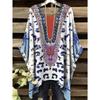 Sommer Damen Bohemien Stil Print T-Shirt Tops Mode Gestreiftes Blumen Grafik T-Shirt Lässiger Komfort Kurzarm Kleidung