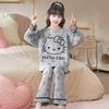 Girls Cotton Pajama Set Long Sleeve Round Neck Princess Style Sleepwear Kids 8-14 Years Winter Home Wear