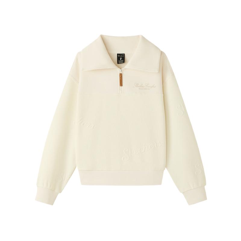 Skechers Skin-Friendly Long Sleeve Comfortable Sweatshirt Women tops L126W007-01B4 S