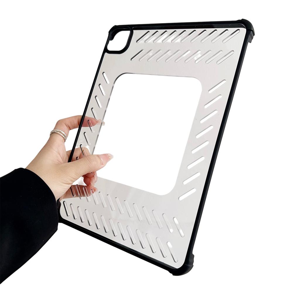 Für iPad Pro 11 (2024) Hülle Hohl Rahmenlos Belüftet TPU Acryl Klar Tablet-Hülle