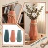 Plastic Decorative Vase Shatterproof Hemp Rope Folding Vase for Living Room