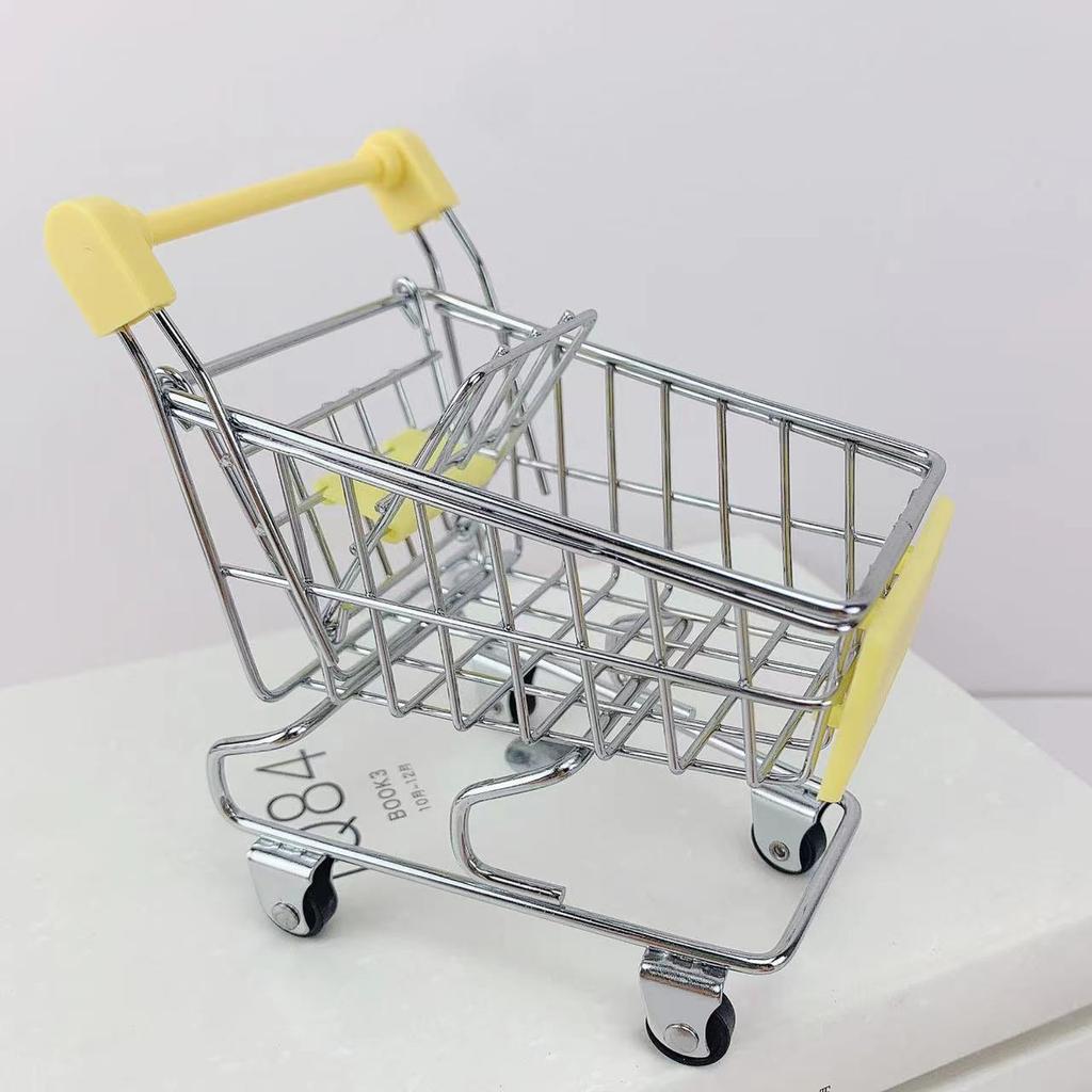 Xiaohongshu Same Children'S Simulation Toys Play House Toys Mini Shopping Cart Supermarket Trolley