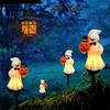 Outdoor Solar Pumpkin Ghost Pile Lamp Waterproof Halloween Decoration Weird Garden Courtyard Dusk to Dawn Terror Passage