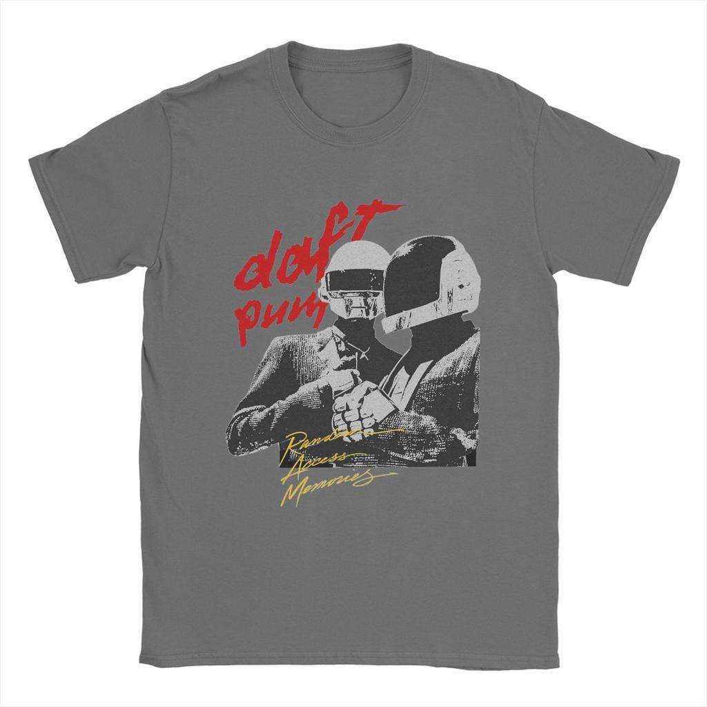 Daft Punk T Shirts Men's 100% Cotton Vintage T-Shirts Crewneck Tees Short Sleeve Clothing Gift Idea