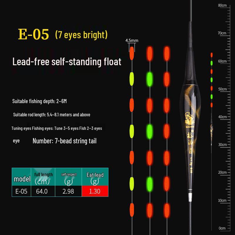 Lead-Free Luminous Dual-Use Electronic Fishing Float for Day/Night - Ideal for Carp and Crucian Carp Fishing