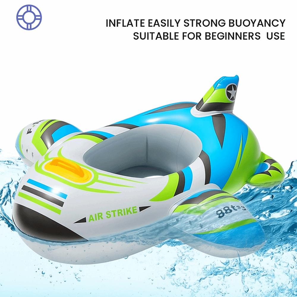 Inflatable Swimming Circle Aircraft Shape Boat Children's Swimming Ring  Water Play