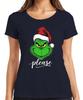 Grinch Please Christmas Gnome Funny Gift Xmas Grinch Ladies TShirt