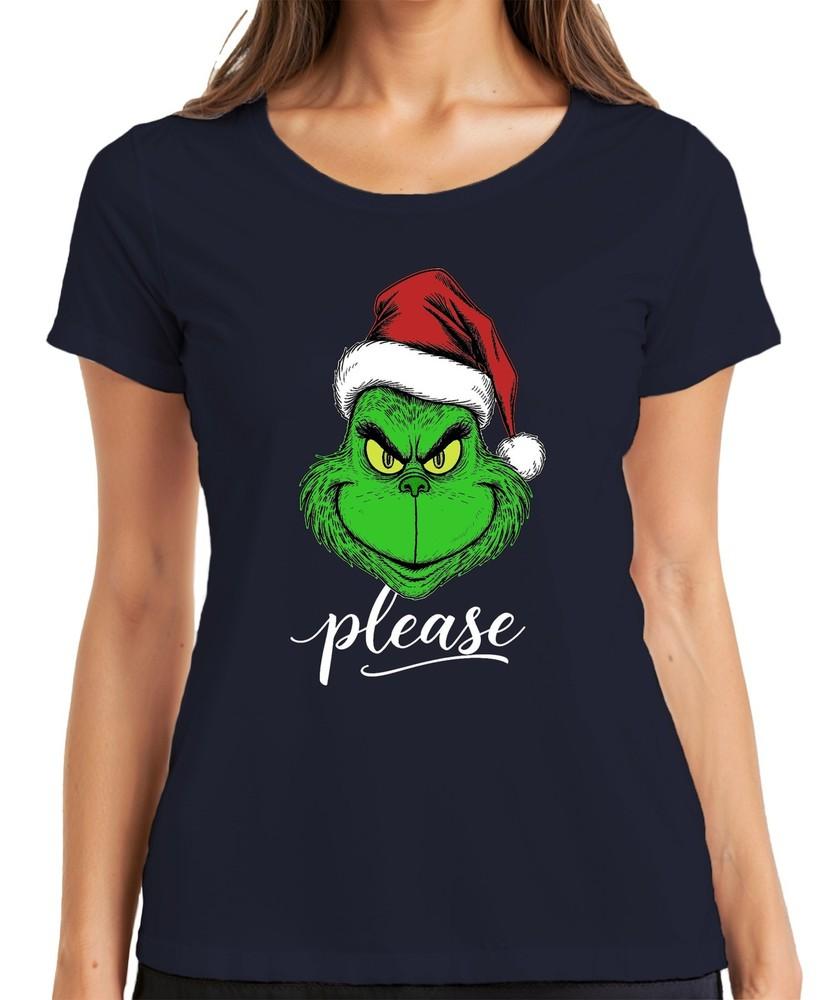 Grinch Please Christmas Gnome Funny Gift Xmas Grinch Ladies TShirt S