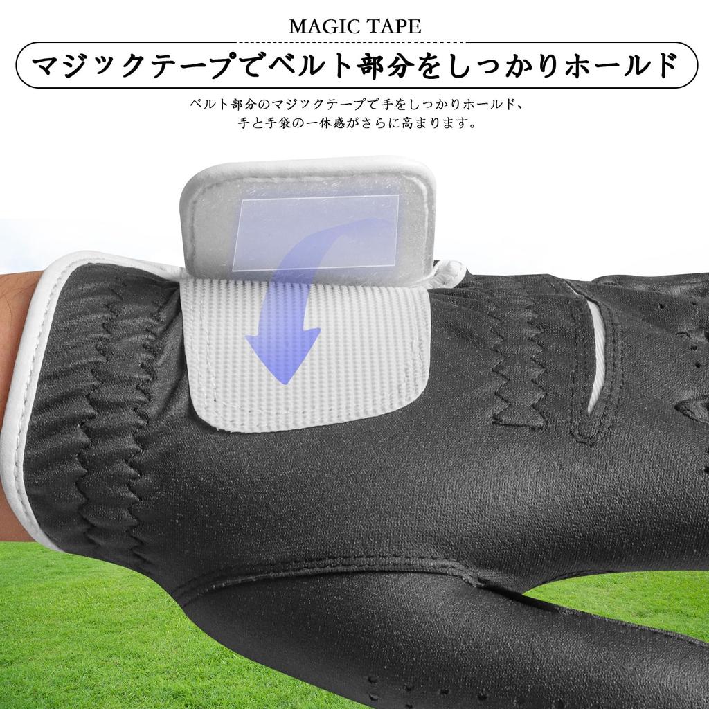 Men's Golf Gloves, Microfiber Leather, 2-Piece/3-Piece Set, Soft, Stretchable, Breathable,