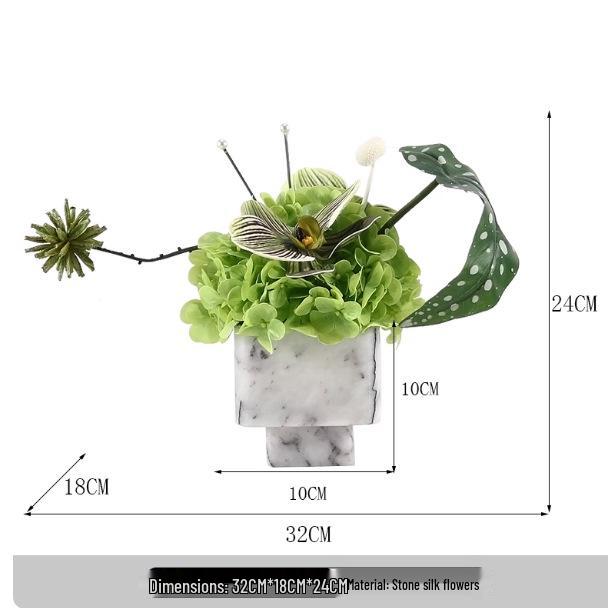 

Modern Marble-Style Small Flower Arrangement for Offices & Model Rooms
