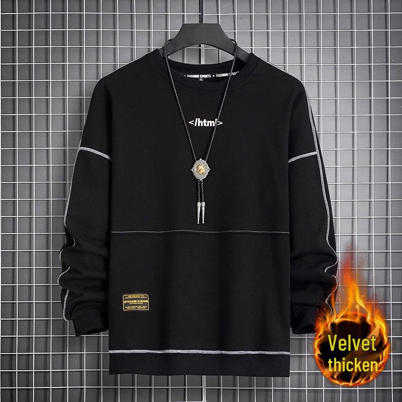 Men's Plus Size Winter Hoodie - Warm, Thick, Velvet-Lined Outerwear