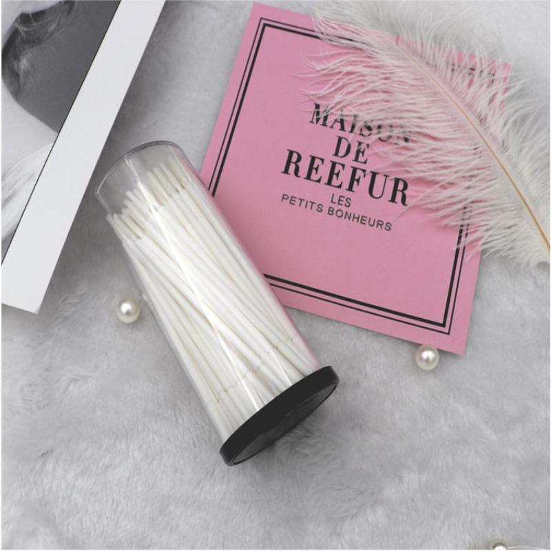 100Pcs Disposable Micro Brush Applicator Microswabs For Eyelash Extension Removing Tools, Mini Cotton Swab Brushes For Makeup