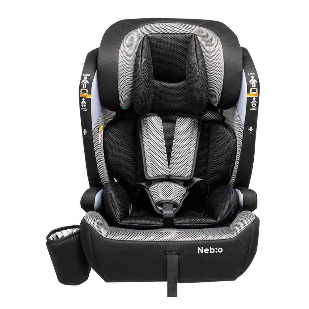 

Nebio Poppit Junior Car R129 Подходит для возраста от 15 месяцев до 12 лет с изоляцией для напитков и легкой установкой с ремнем безопасности F-R129 Сиденье, Совместимое, серый