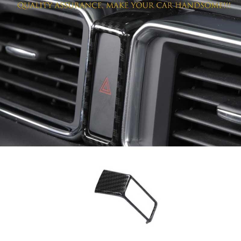 For Mazda CX-5 2017-2024 Carbon Fiber Emergency Light Switch Panel Frame Trim