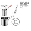 1,2L Rostfri Fritösgryta med Korgklämma Stor Kapacitet Tål Diskmaskin Fritering Matlagningsolja Filter Baconfettbehållare Köksredskap