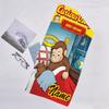 1pc Curious George8 Beach Towel with Custom Name, Beach/Swimming/Bath/Picnic/Camping Towel, Suitable for Seaside Beaches