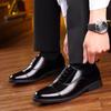 Genuine leather cowhide shoes men's spring three-joint breathable leather shoes men's security business black men's shoes