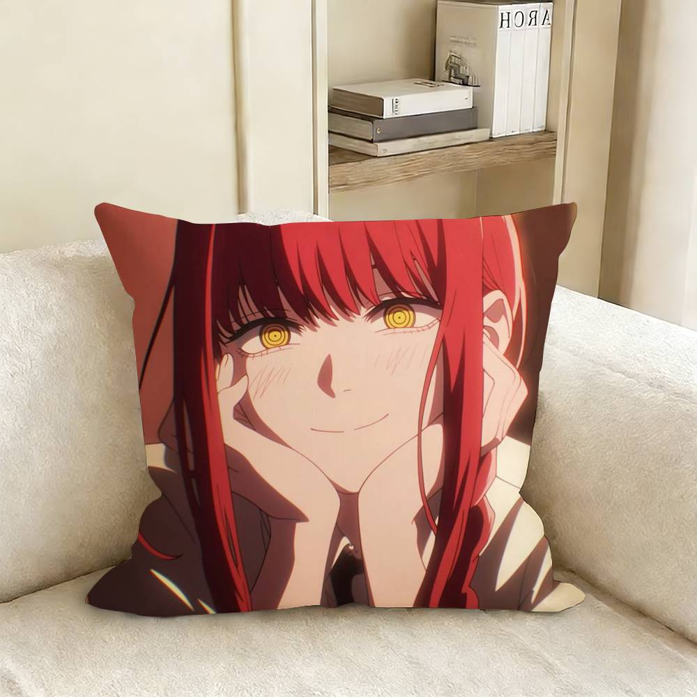 MMAKIMA CChainsaw man Pillow Cover Sofa Cushion Cover Home Room Decoration Children Gift