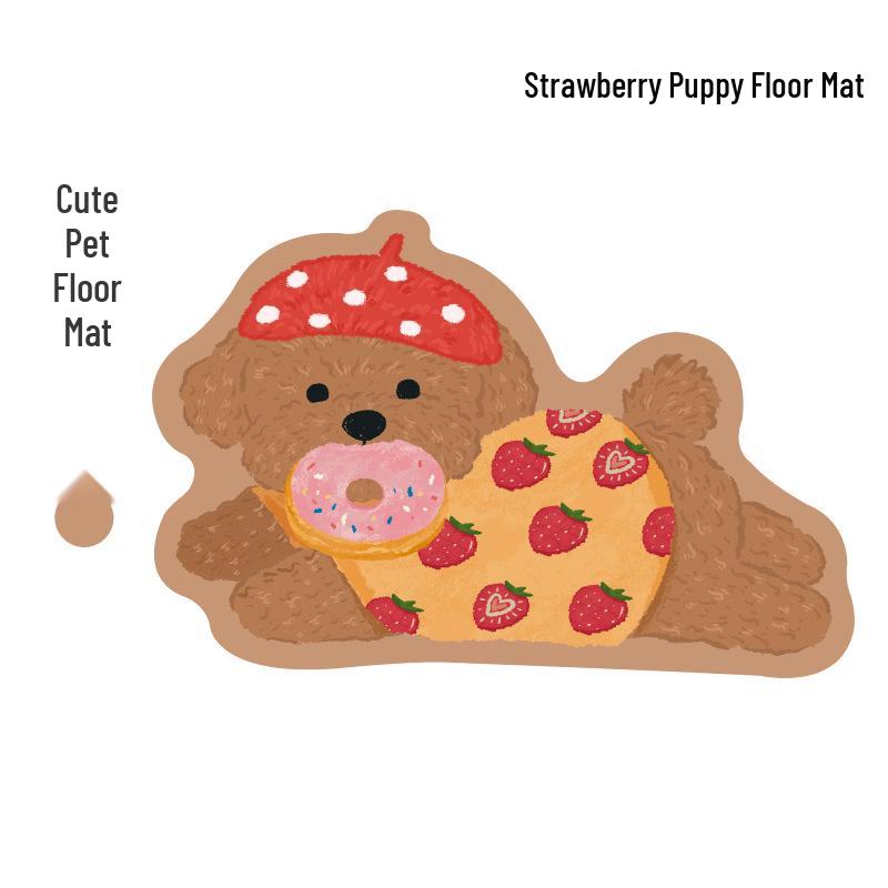 Diatom Mud Bathroom Anti-slip Mat: Quick Dry, Water-Absorbent, Cute Pet Cartoon Design for Toilet and Entrance