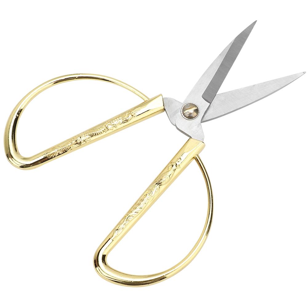 Household Stainless Steel Scissors with Beautiful Chinese Dragon Phoenix Pattern Handle (3.5 )