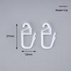 Curtain Track Hooks White Scratch-resistant Plastic Strong Build 30 Pcs for Home Balcony Curtains