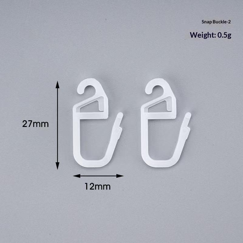 Curtain Track Hooks White Scratch-resistant Plastic Strong Build 30 Pcs for Home Balcony Curtains