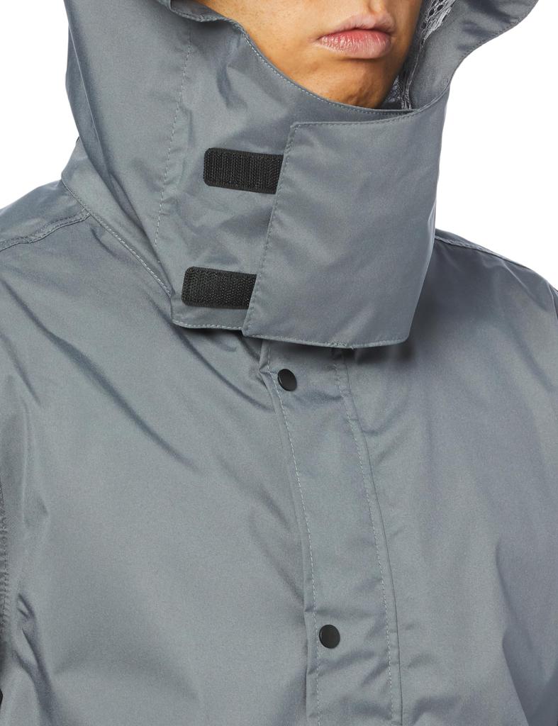 [Document] Rain Suit with Helmet Compatible Hood, Breathable and Waterproof, Charcoal G, Medium