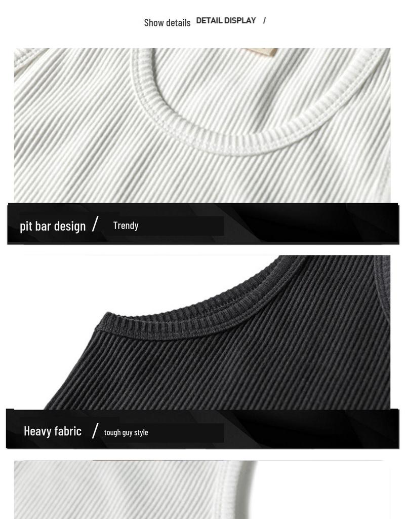 Herren Schnelltrocknendes Atmungsaktives Muskelaufbau-Tanktop - Eisseide Slim Fit, Elastisch, Rundhalsausschnitt, Große Größe.